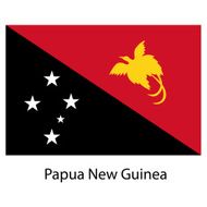 Flag of the country papua new guinea Vector illustration