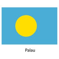 Flag of the country palau Vector illustration