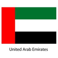 Flag of the country united arab emirates Vector illustration