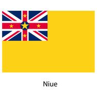 Flag of the country niue Vector illustration