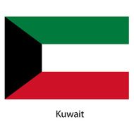 Flag of the country kuwait Vector illustration