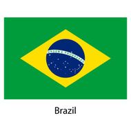 Flag of the country brazil Vector illustration