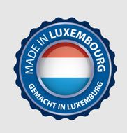 Made in Luxemburg Seal Luxembourgian Flag (Vector Art) N3