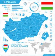 Hungary - infographic map Illustration