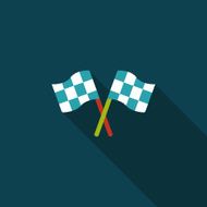 racing flags flat icon with long shadow eps10 N25