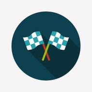 racing flags flat icon with long shadow eps10 N26