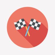racing flags flat icon with long shadow eps10 N27