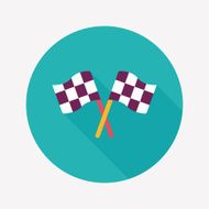 racing flags flat icon with long shadow eps10 N28