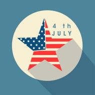 Sticky design with star in national flag colors