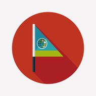 Flag flat icon with long shadow N28