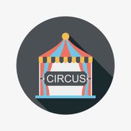 circus flat icon with long shadow