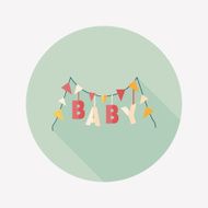 BABY party flat icon with long shadow eps 10 N21