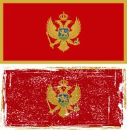 Montenegro grunge flag