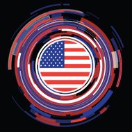 usa flag abstract icon