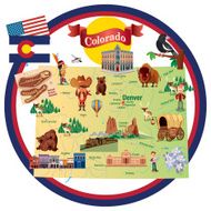 Cartoon Map of Colorado N3