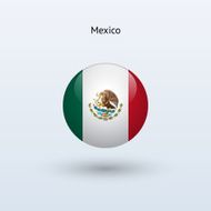 Round flag of Mexico
