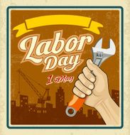 Work tools construction in human hand Labor day