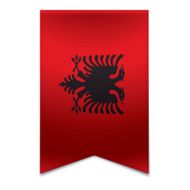 Ribbon banner - albanian flag