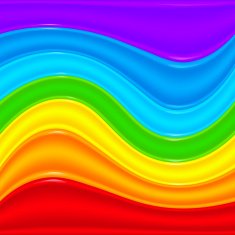 Rainbow plastic vector waves abstract background