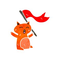 retro cartoon ginger cat N4