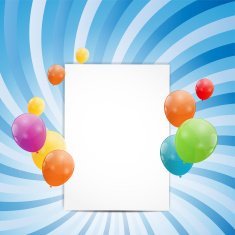 Color Glossy Balloons Background Vector Illustration N11