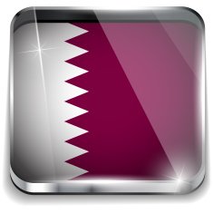 Qatar Flag Smartphone Application Square Buttons