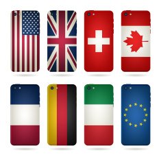 mobile phone covers - country flags