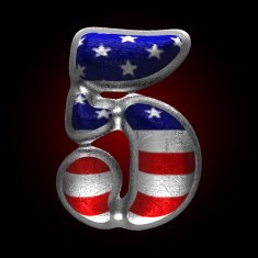 Vector American metal figure 5 N2
