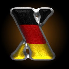 Vector Germany metal figure x