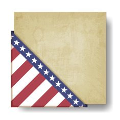 Vintage background with stripes and stars corner