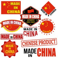 Made in China graphics and labels