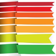 Colored ribbons for your design
