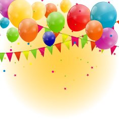 Color Glossy Balloons Background Vector Illustration N20