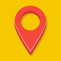 Vector Red Map Label