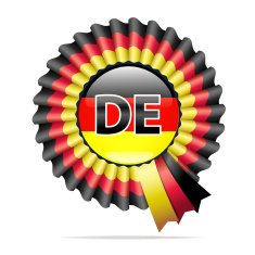 Vector national flag badge DE