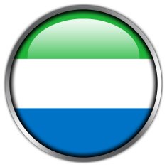 Sierra Leone Flag glossy button