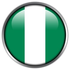 Nigeria Flag Glossy Button N3