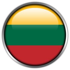 Lithuania Flag glossy button