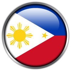 Philippines Flag Glossy Button N2