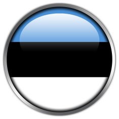 Estonia Flag glossy button