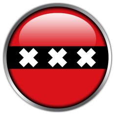 Amsterdam Flag glossy button