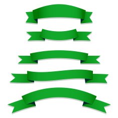Green Ribbons Flags