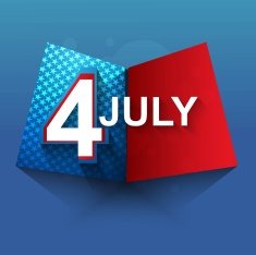 4th july american independence day book vector design