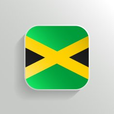 Vector Button - Jamaica Flag Icon