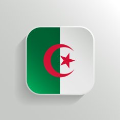 Vector Button - Algeria Flag Icon