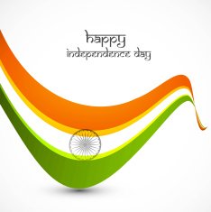 fantastic beautiful indian flag stylish wave vector