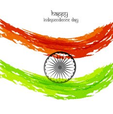 Indian Republic day grunge flag wave vector design