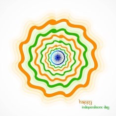 Creative circle style indian flag background