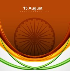 Independence day design colorful stylish wave vector