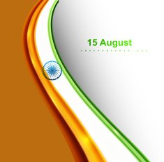 Indian flag beautiful stylish wave vector